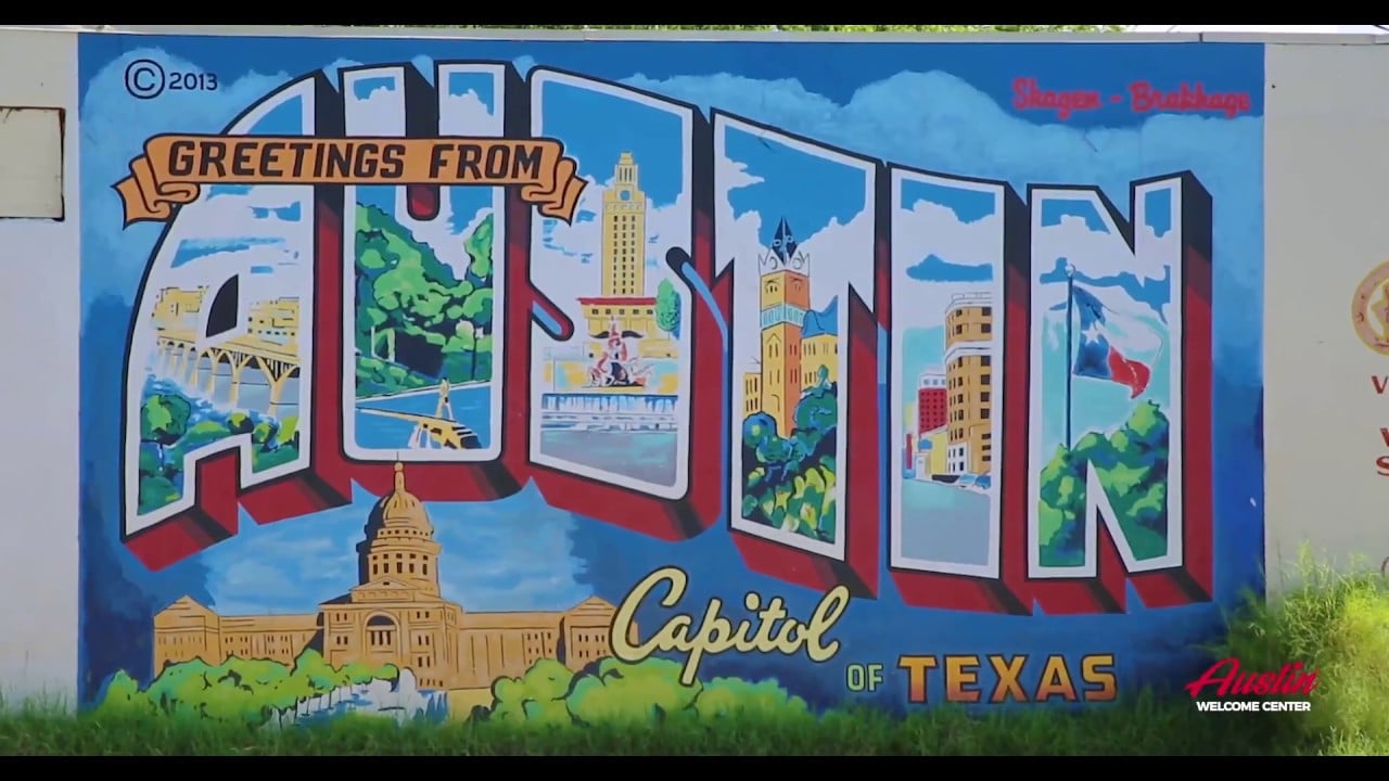 welcome to Austin mural